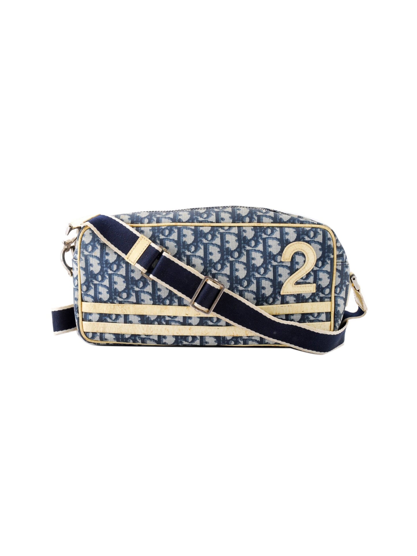 Christian Dior 2000s Blue Diorissimo Trotter Shoulder Bag