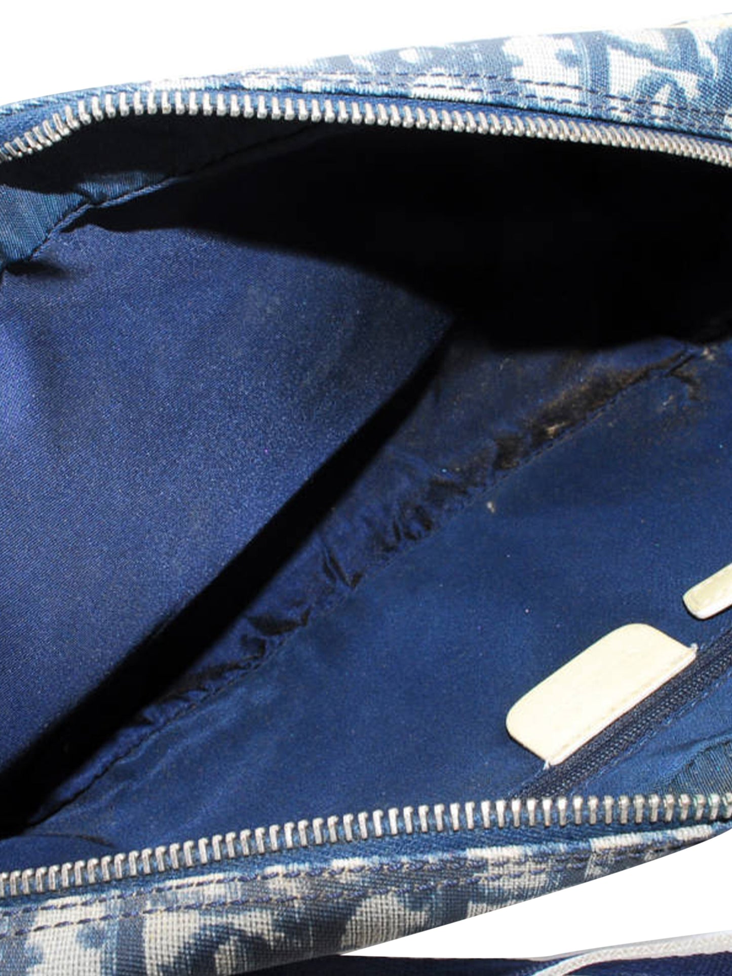 Christian Dior 2000s Blue Diorissimo Trotter Shoulder Bag