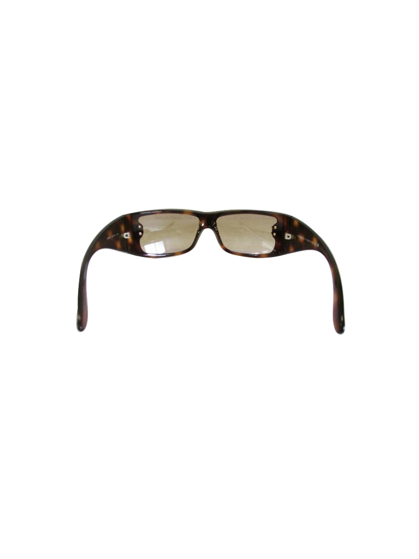 Chanel 2000s Dark Brown Rare Tortoise Sunglasses