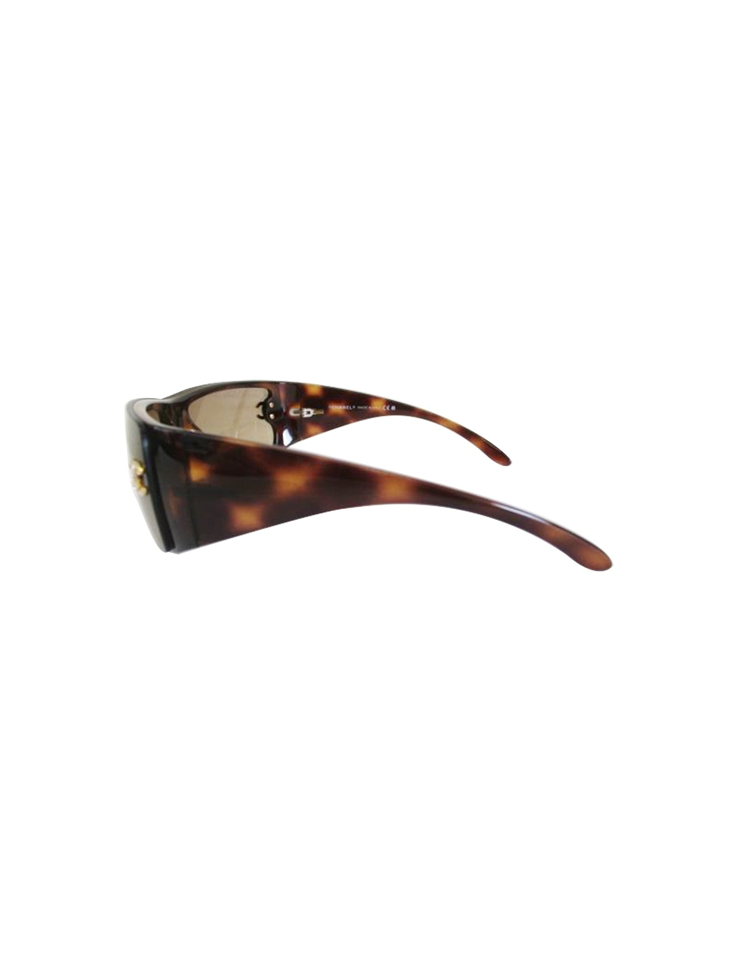 Chanel 2000s Dark Brown Rare Tortoise Sunglasses