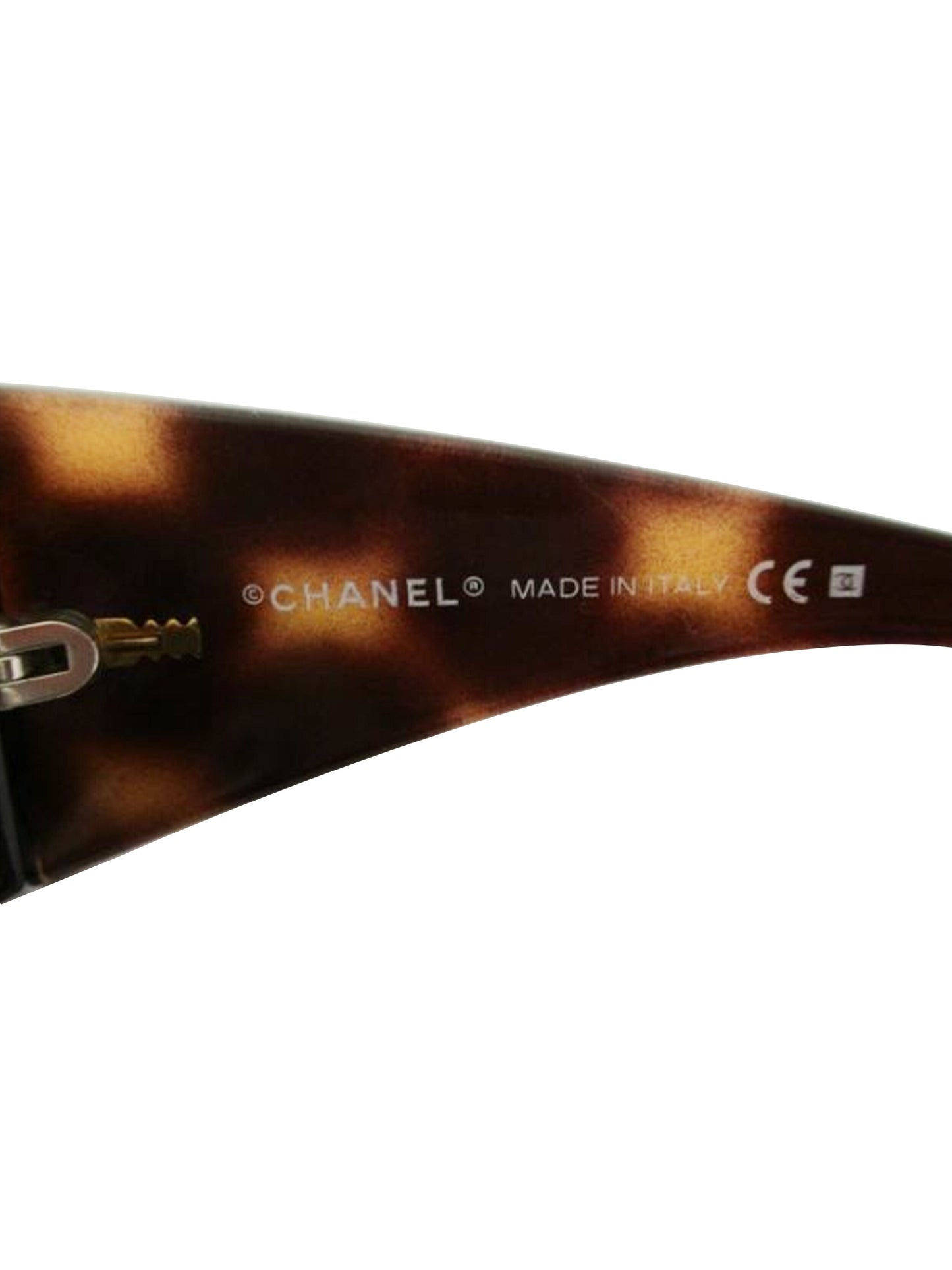Chanel 2000s Dark Brown Rare Tortoise Sunglasses