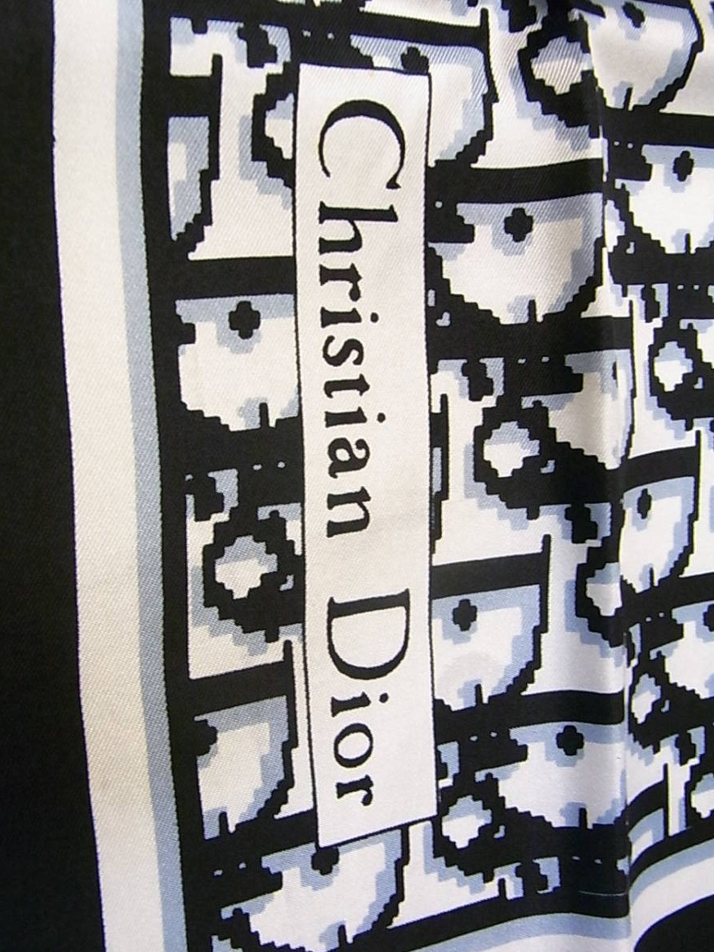 Christian Dior 2000s Black and White Scarf