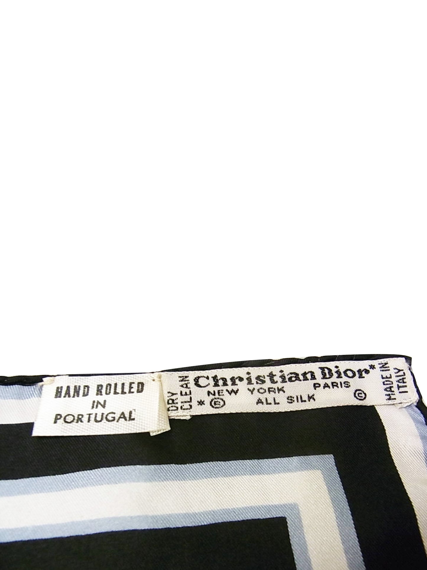 Christian Dior 2000s Black and White Scarf