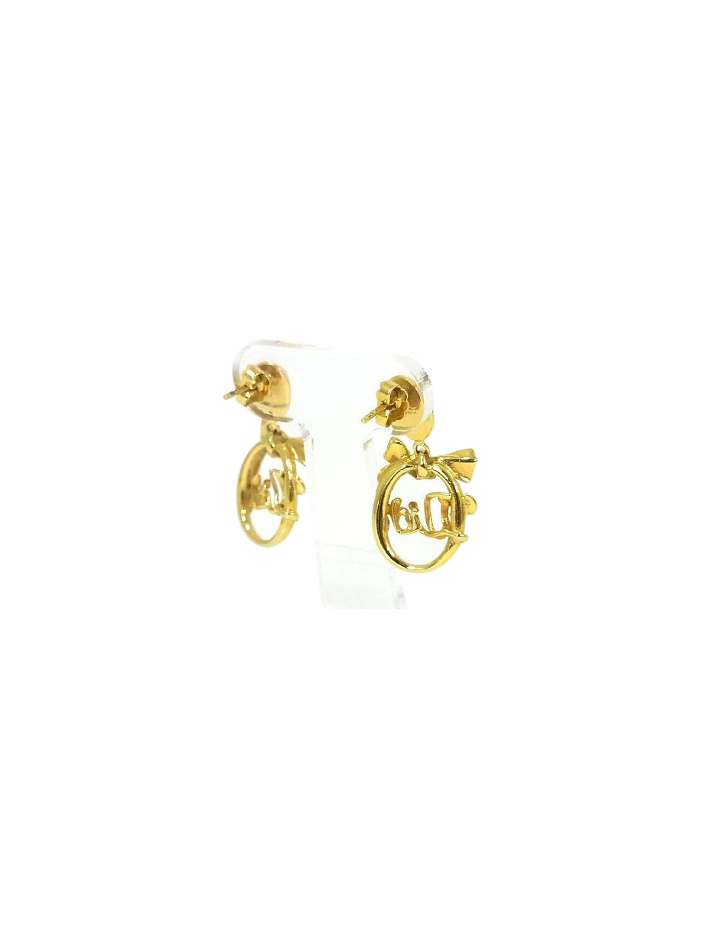 Christian Dior 2000s Gold Wreath Drop Earrings