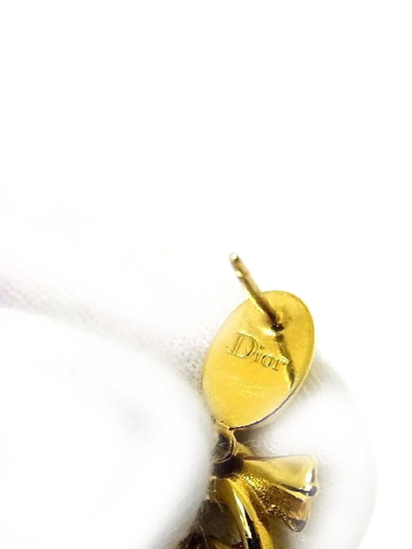 Christian Dior 2000s Gold Wreath Drop Earrings
