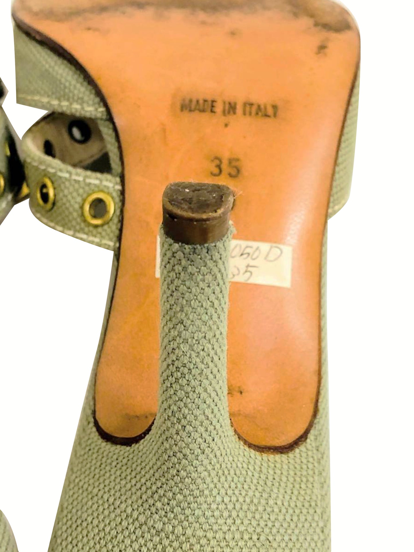 Christian Dior 2000s Green Military Charm Heels