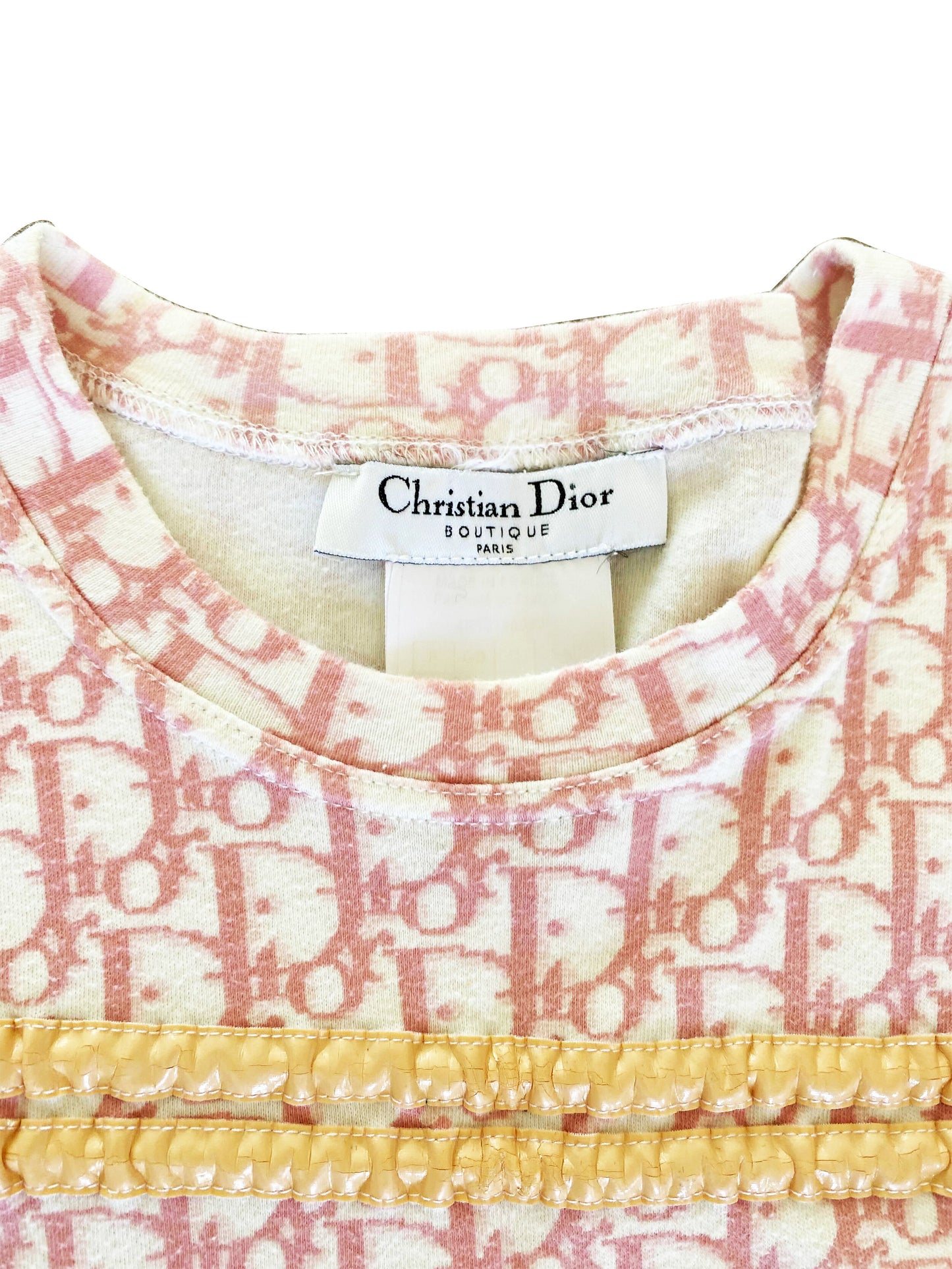 Christian Dior 2000s Diorissimo Monogram Pink Tank