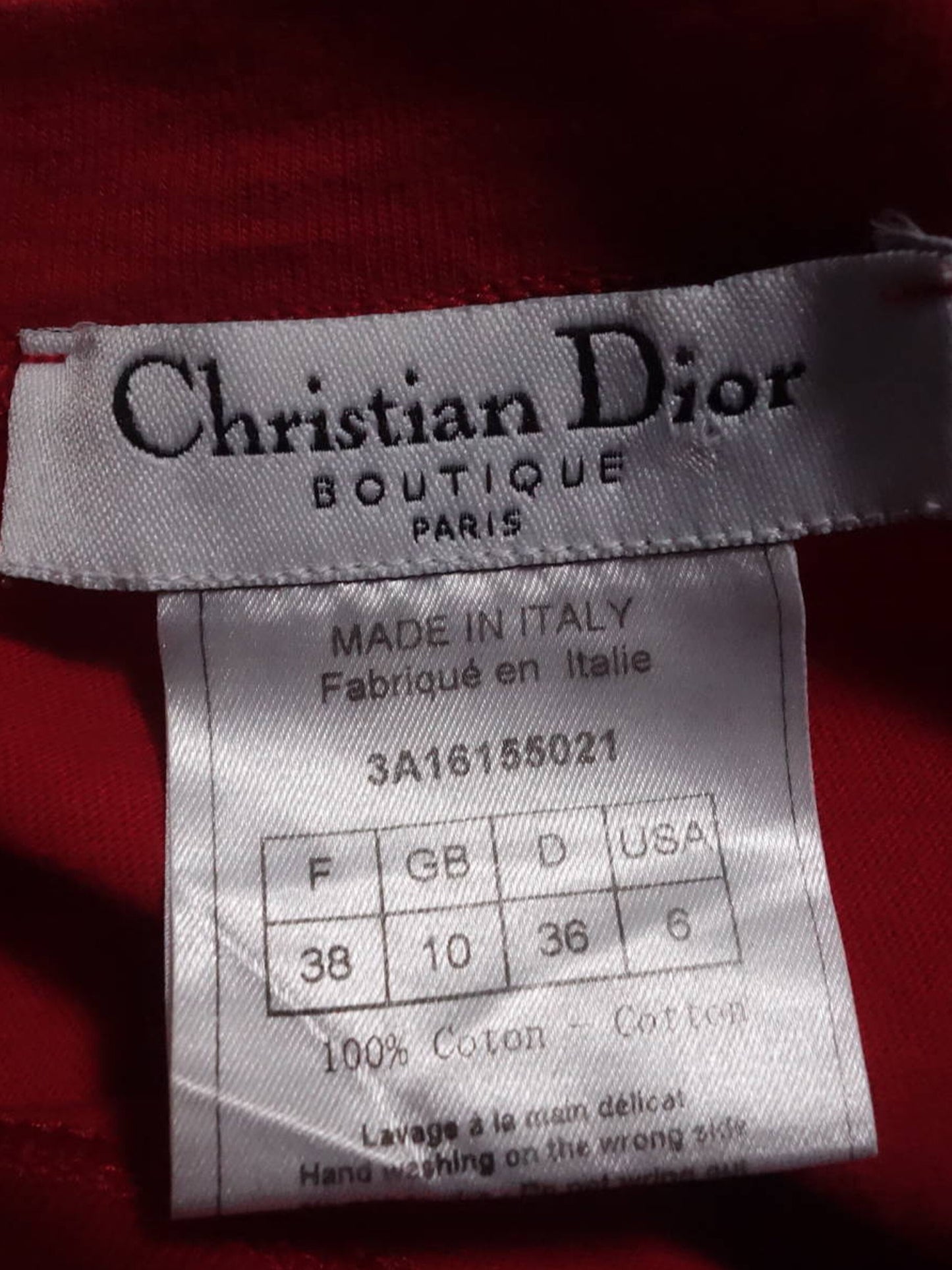 Christian Dior 2000s J'adore Studded Red T-Shirt