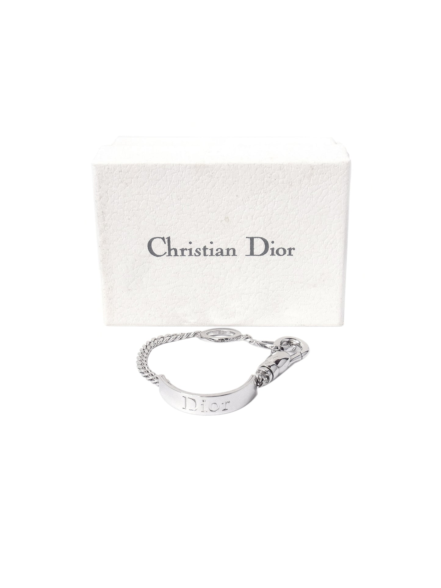 Christian Dior 2000s Mini Silver Tag Bracelet