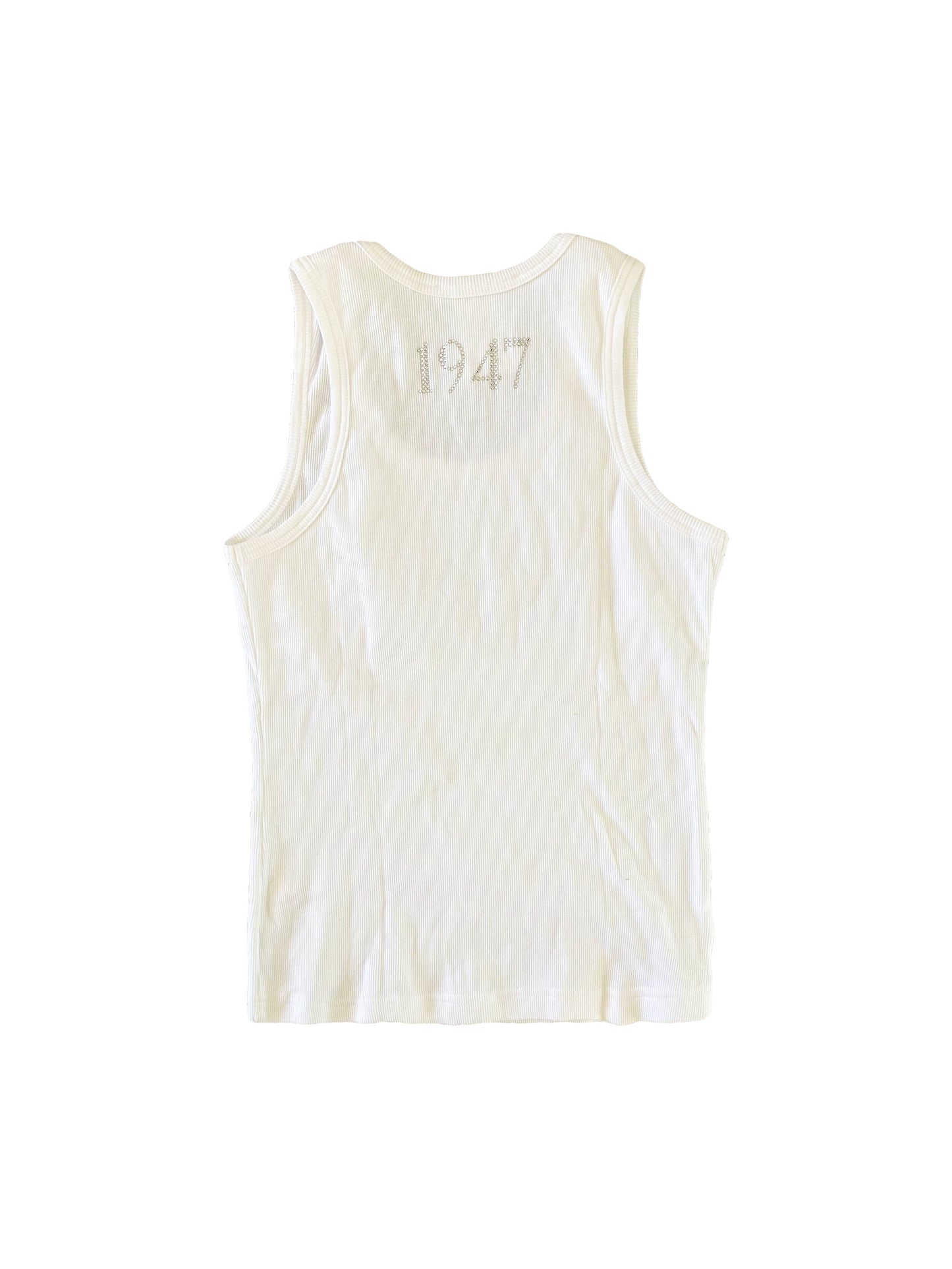 J'adore Dior 2000s Rare Ribbed Crystal Rhinestone Tank