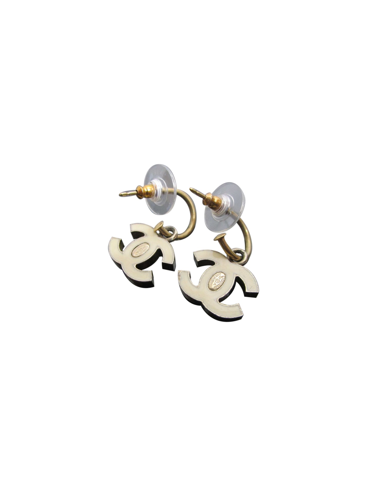 Chanel 2000s Gold CC Hook Earrings