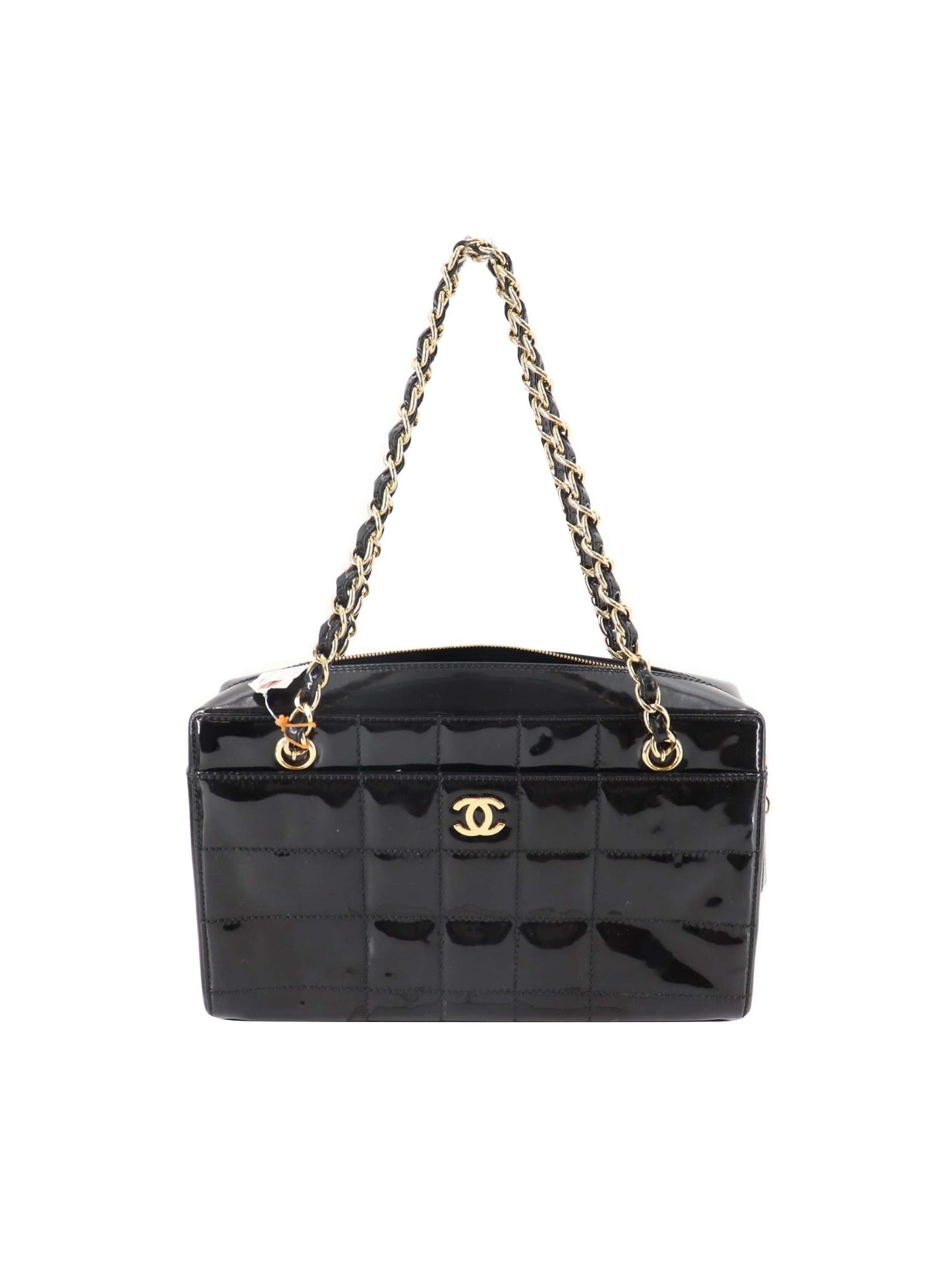 Chanel Vinyl Chocolate Gold Chain Bar Bag