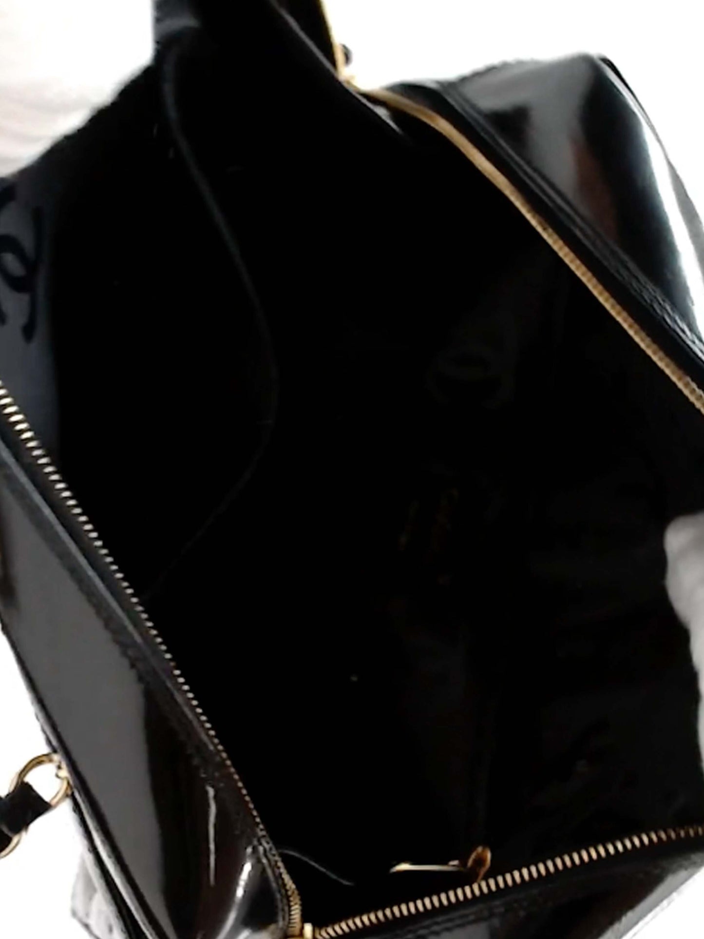 Chanel Vinyl Chocolate Gold Chain Bar Bag