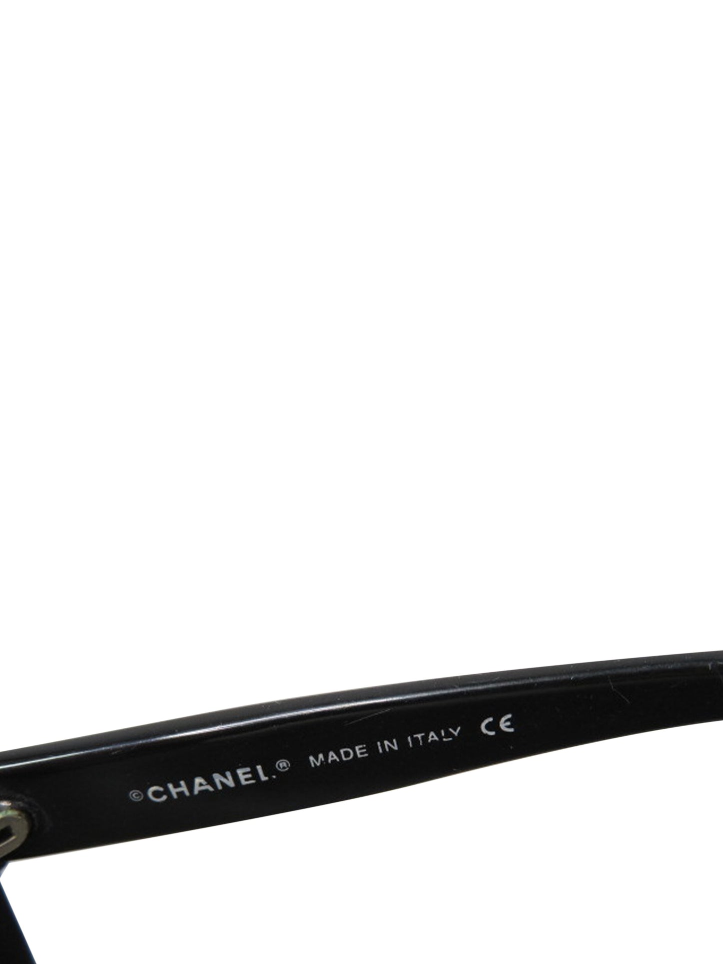 Chanel 2000s Black Tinted Large Sunglasses