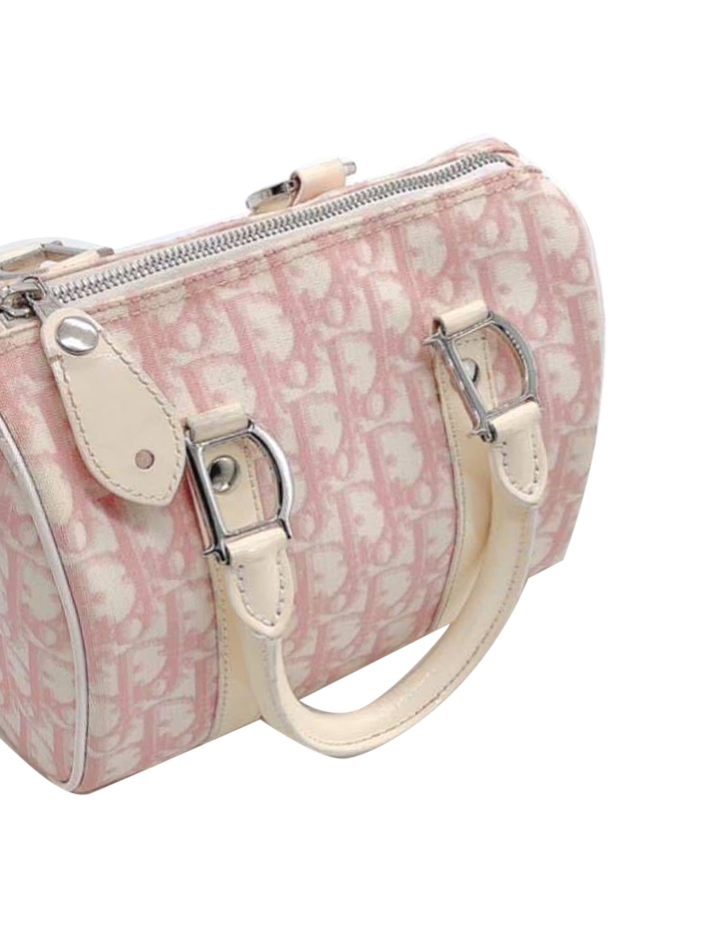 Christian Dior 2000s Pink Trotter Lock Boston Bag