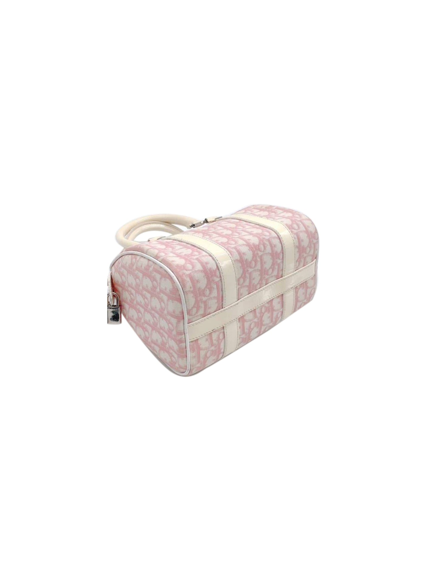Christian Dior 2000s Pink Trotter Lock Boston Bag