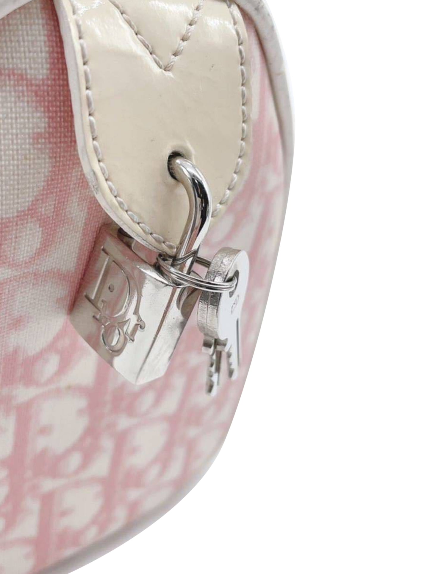 Christian Dior 2000s Pink Trotter Lock Boston Bag