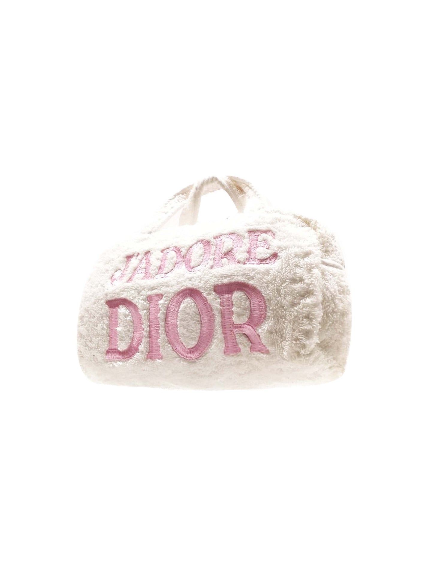 Christian Dior 2000s J'adore Dior White Terrycloth Bag