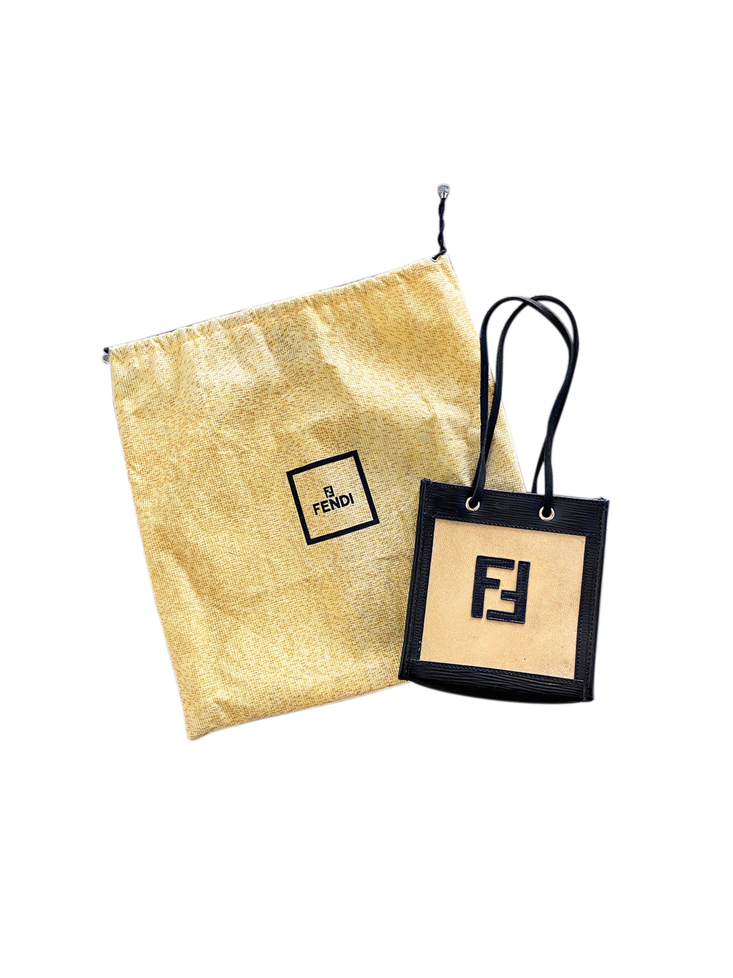 Fendi Black 2000s Leather Mini Shopping Tote