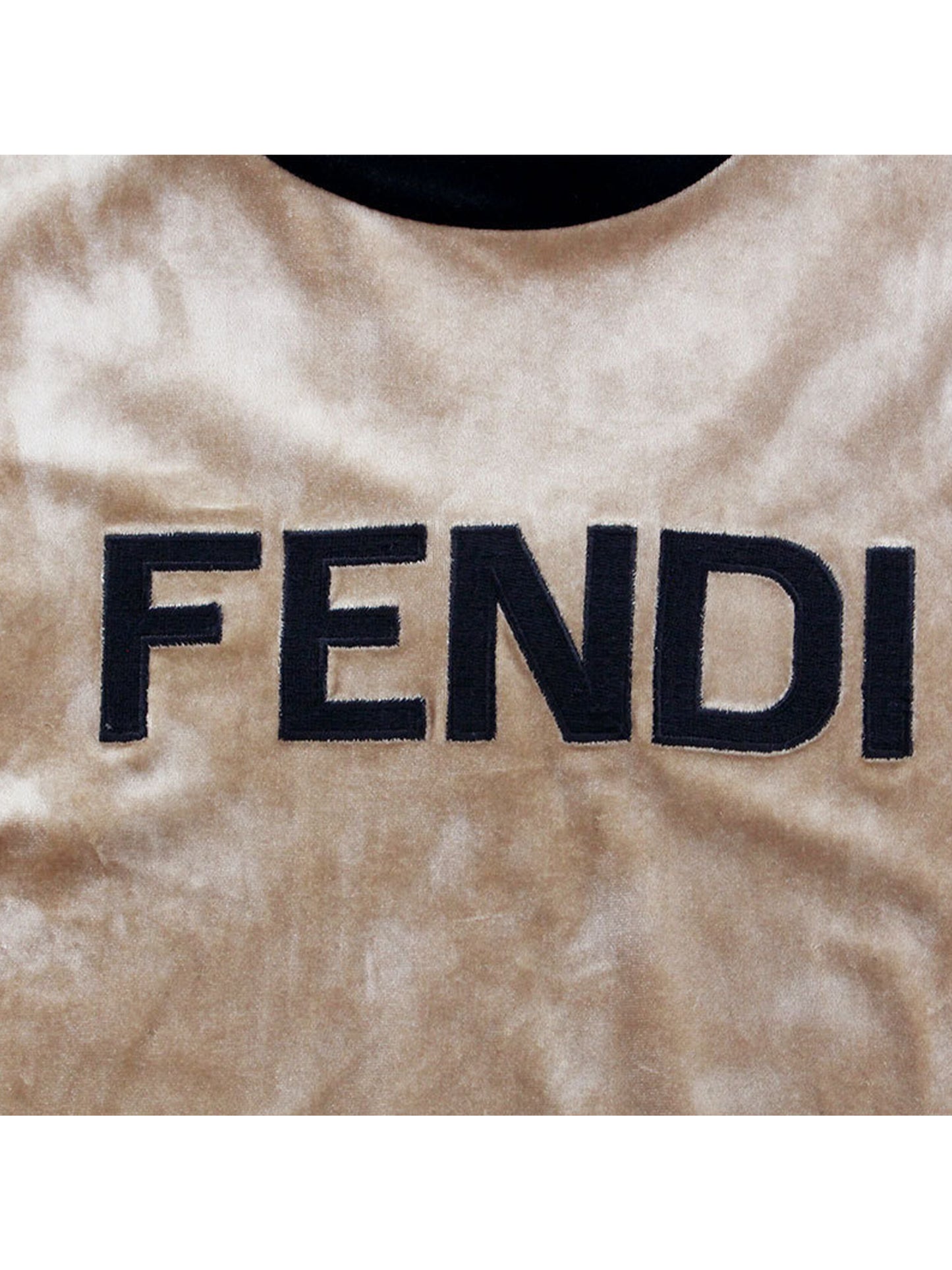 Fendi 2000s Rare Nude Velour Vintage Longsleeve