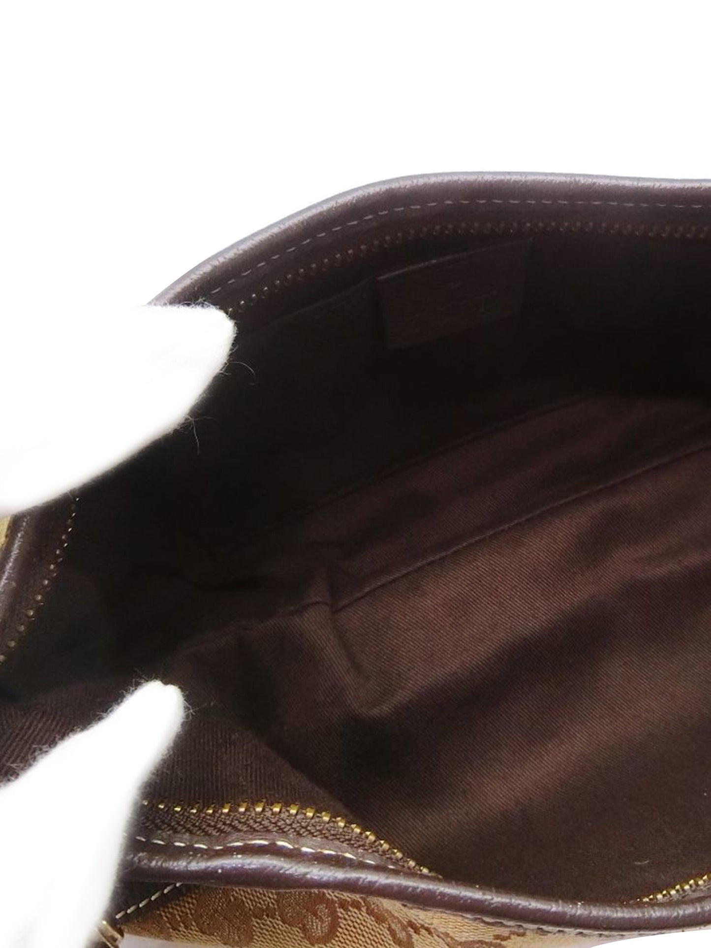 Gucci 2000s Beige Curved Buckle Small Hand Bag