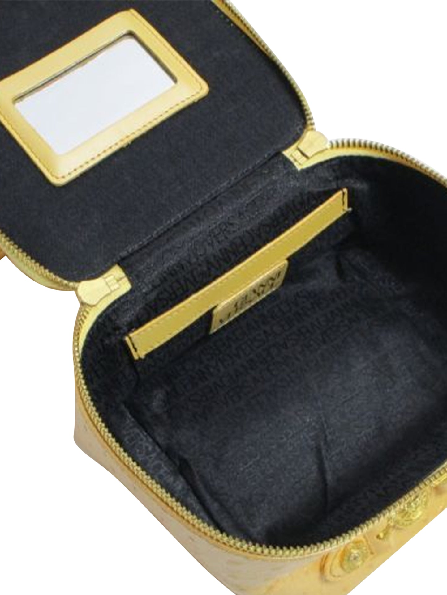 Gianni Versace 2000s Beige Ostrich Leather Vanity Bag