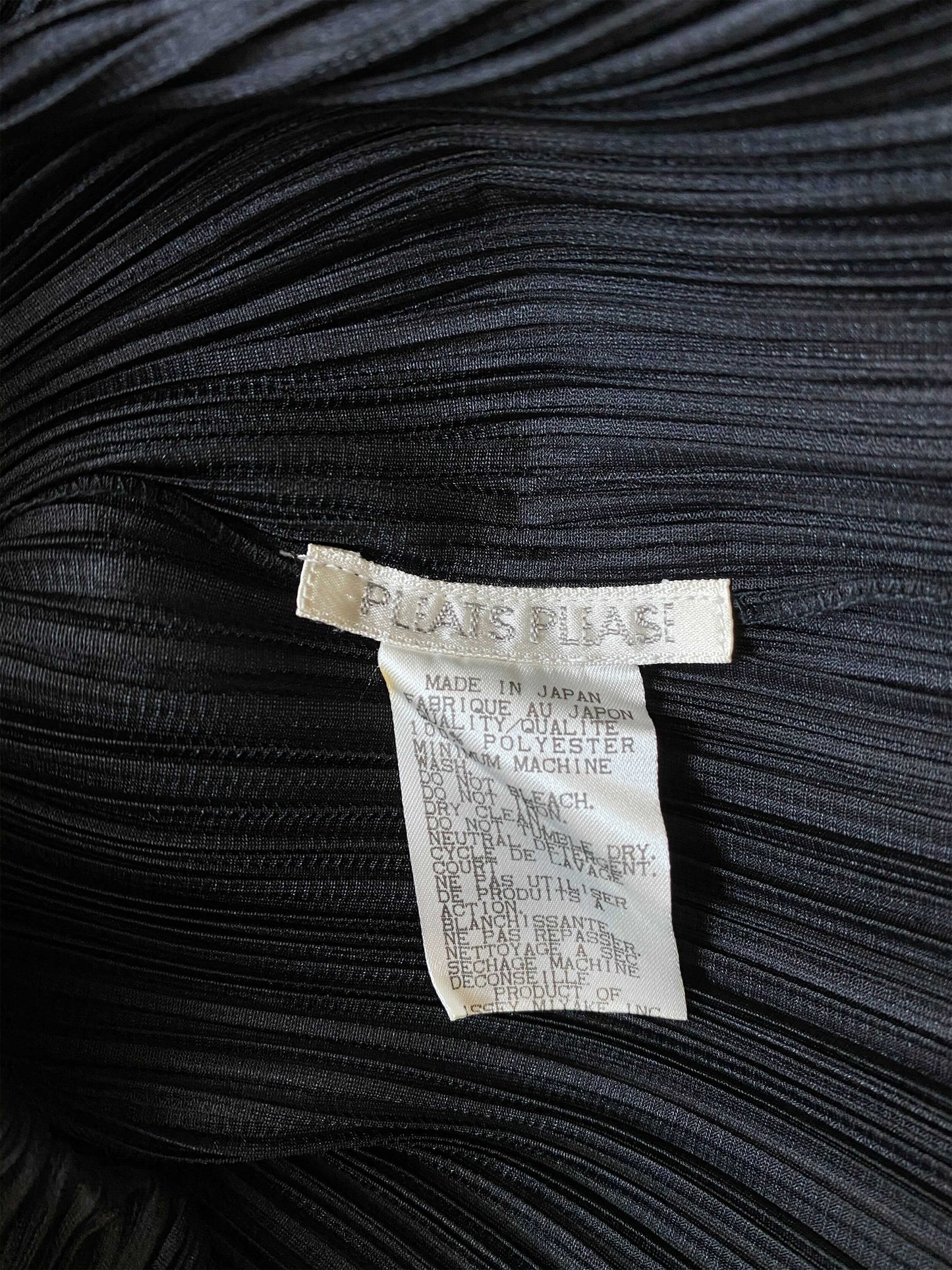 Issey Miyake 2000s Black Pleats Turtle Neck