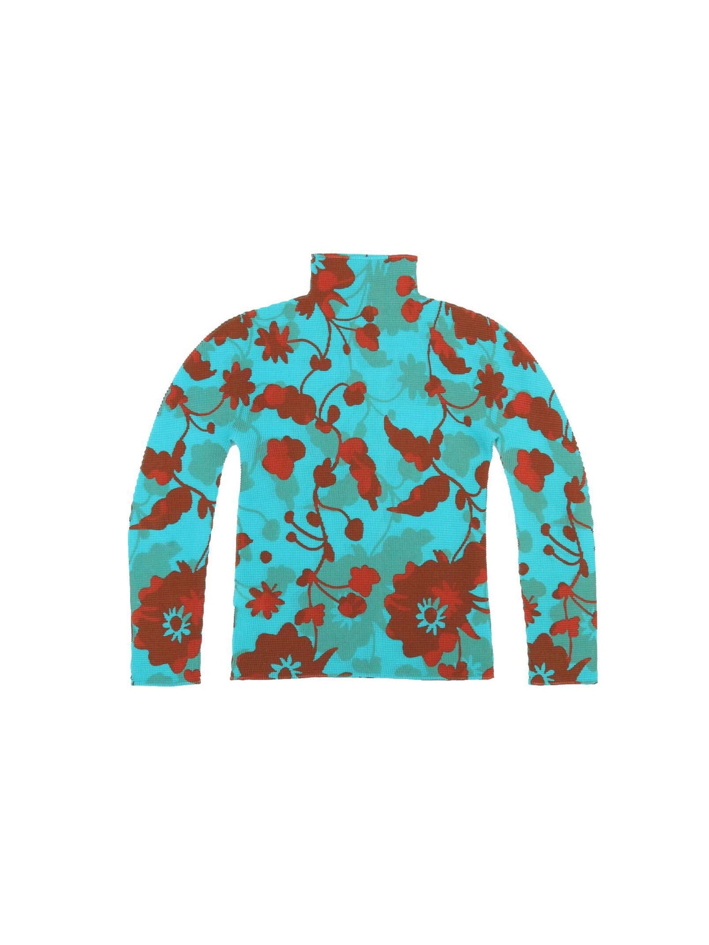 Issey Miyake 2000s ME Floral Blue Shirt