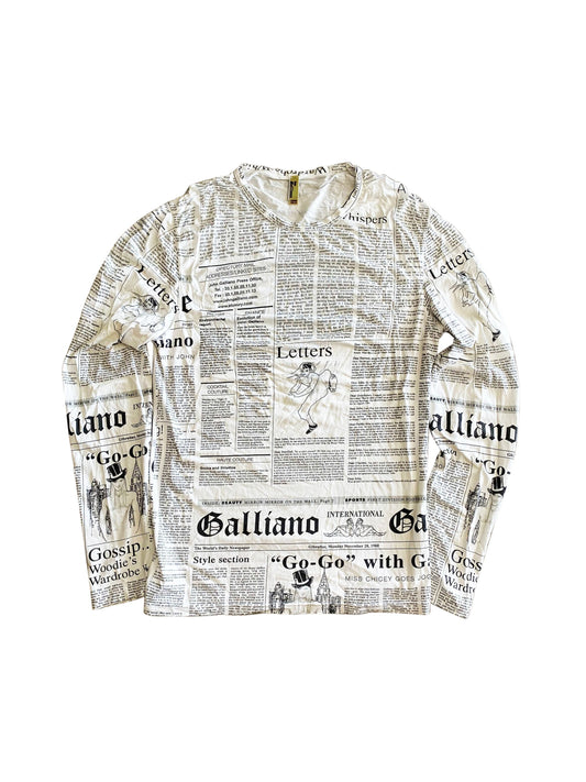 John Galliano 2000s Gazette Longsleeve Shirt