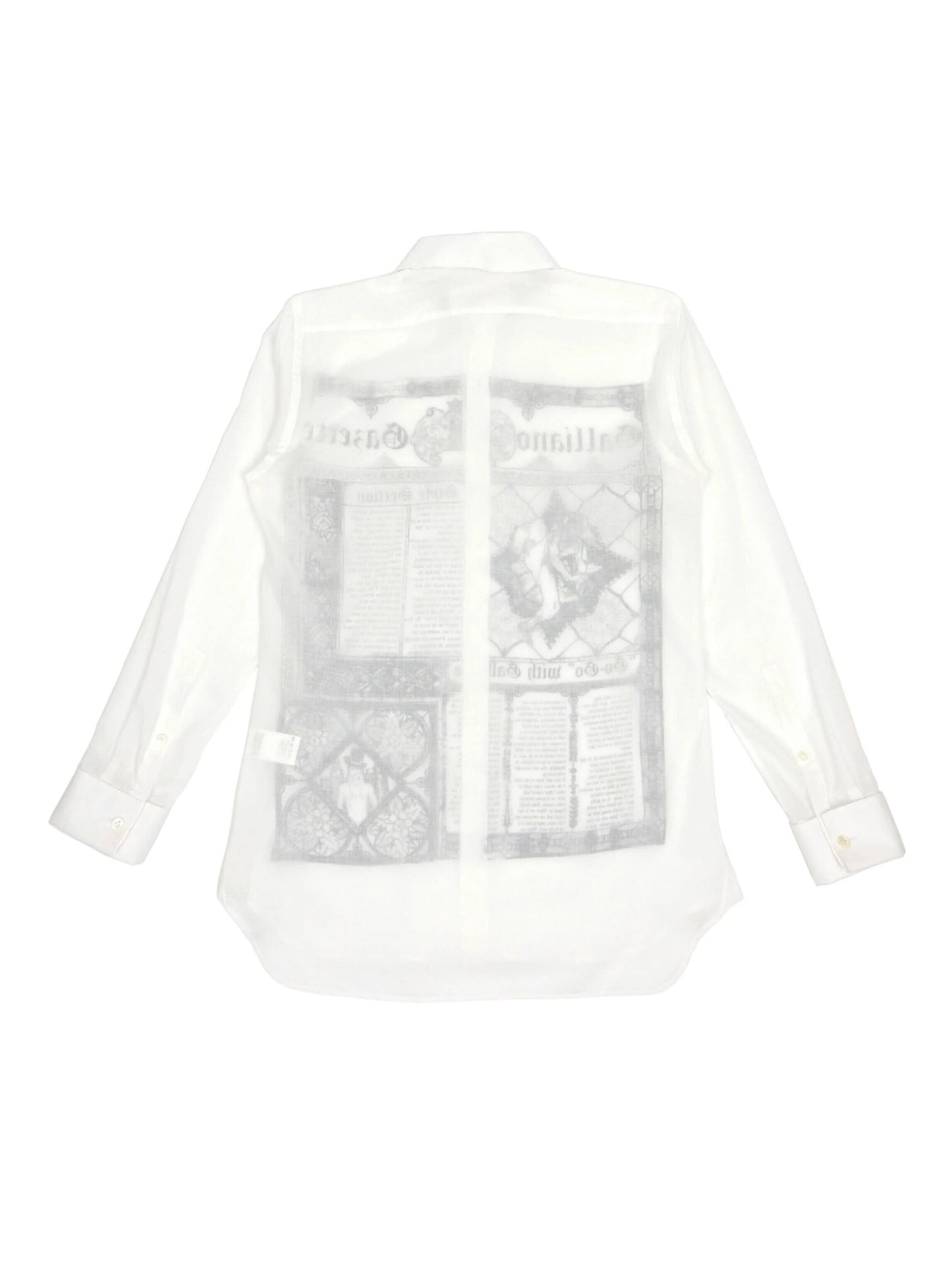 John Galliano 2000s Rare Gazette Sheer Shirt
