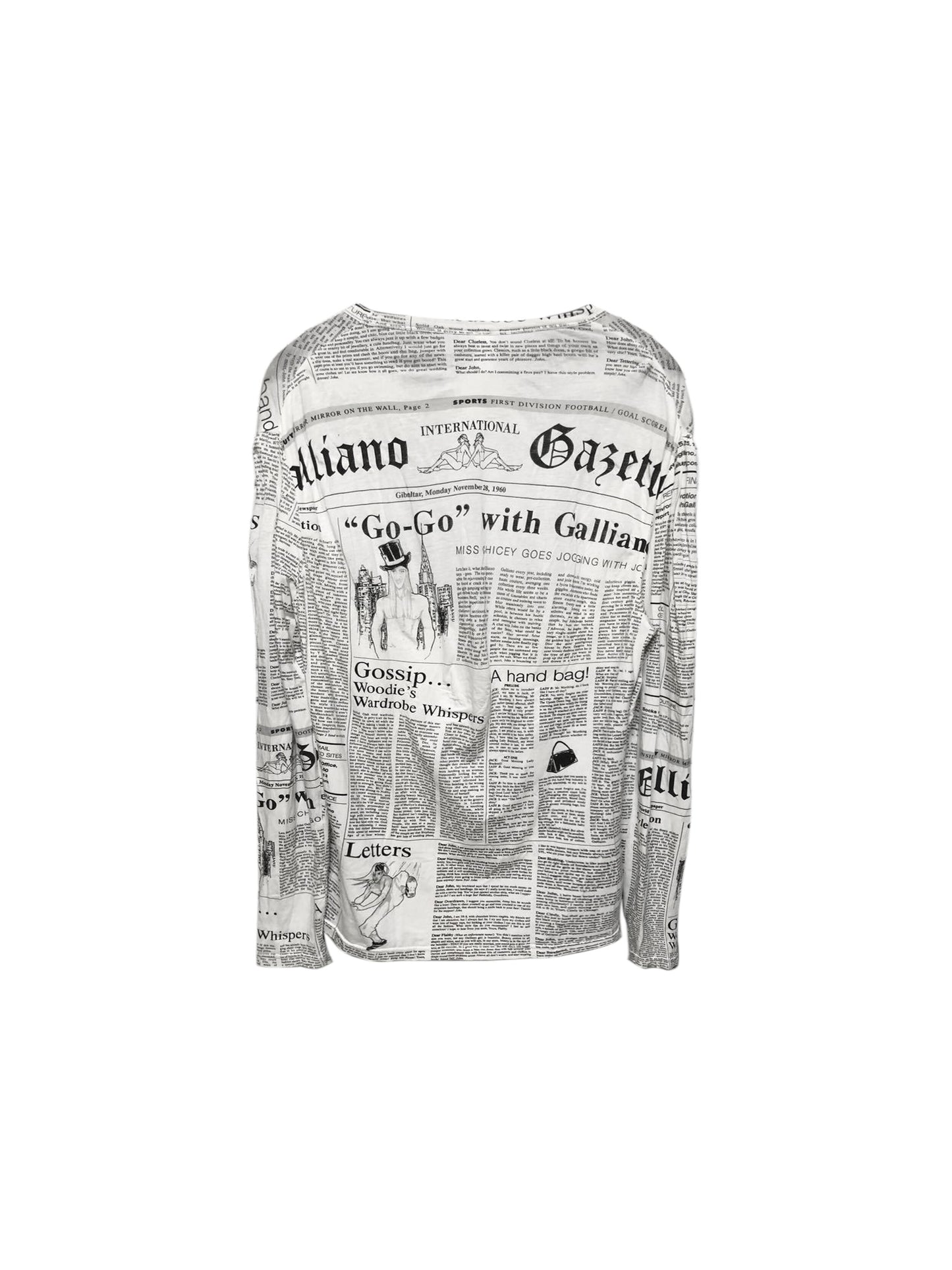 John Galliano 2000s Gazette Longsleeve Shirt