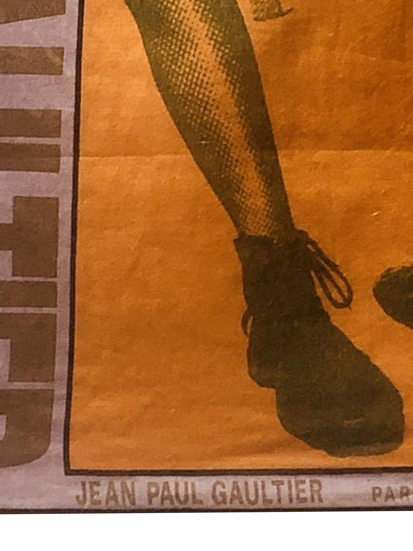 Jean Paul Gaultier Rare 1990s Orange Graphic Scarf