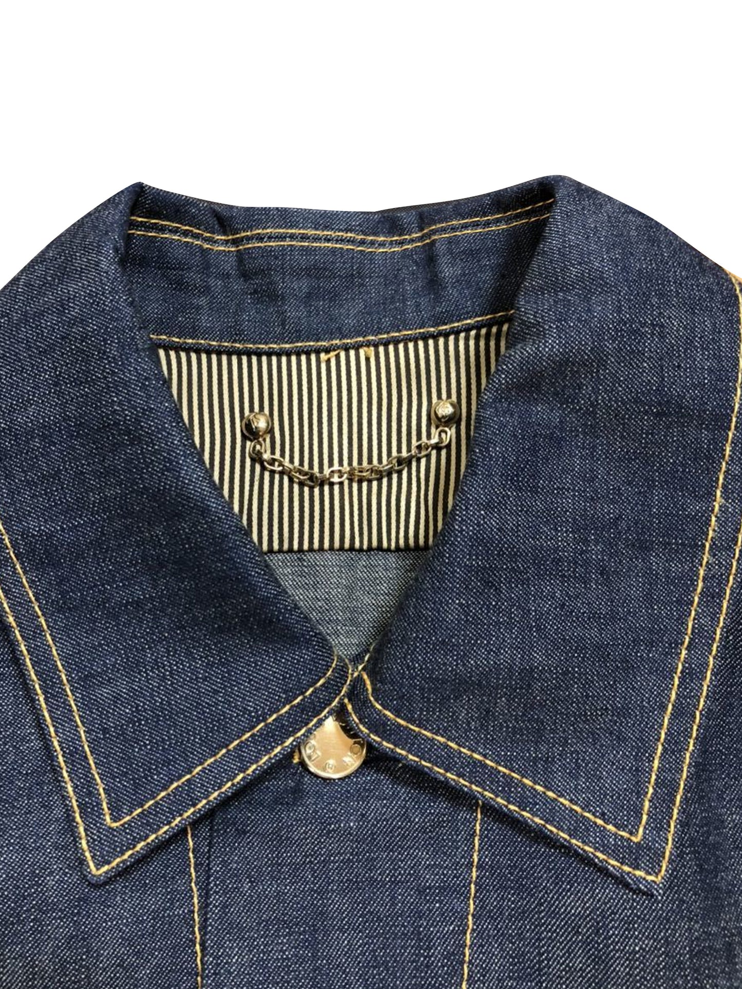 Louis Vuitton 2010s Quad Pocket Denim Long Jacket