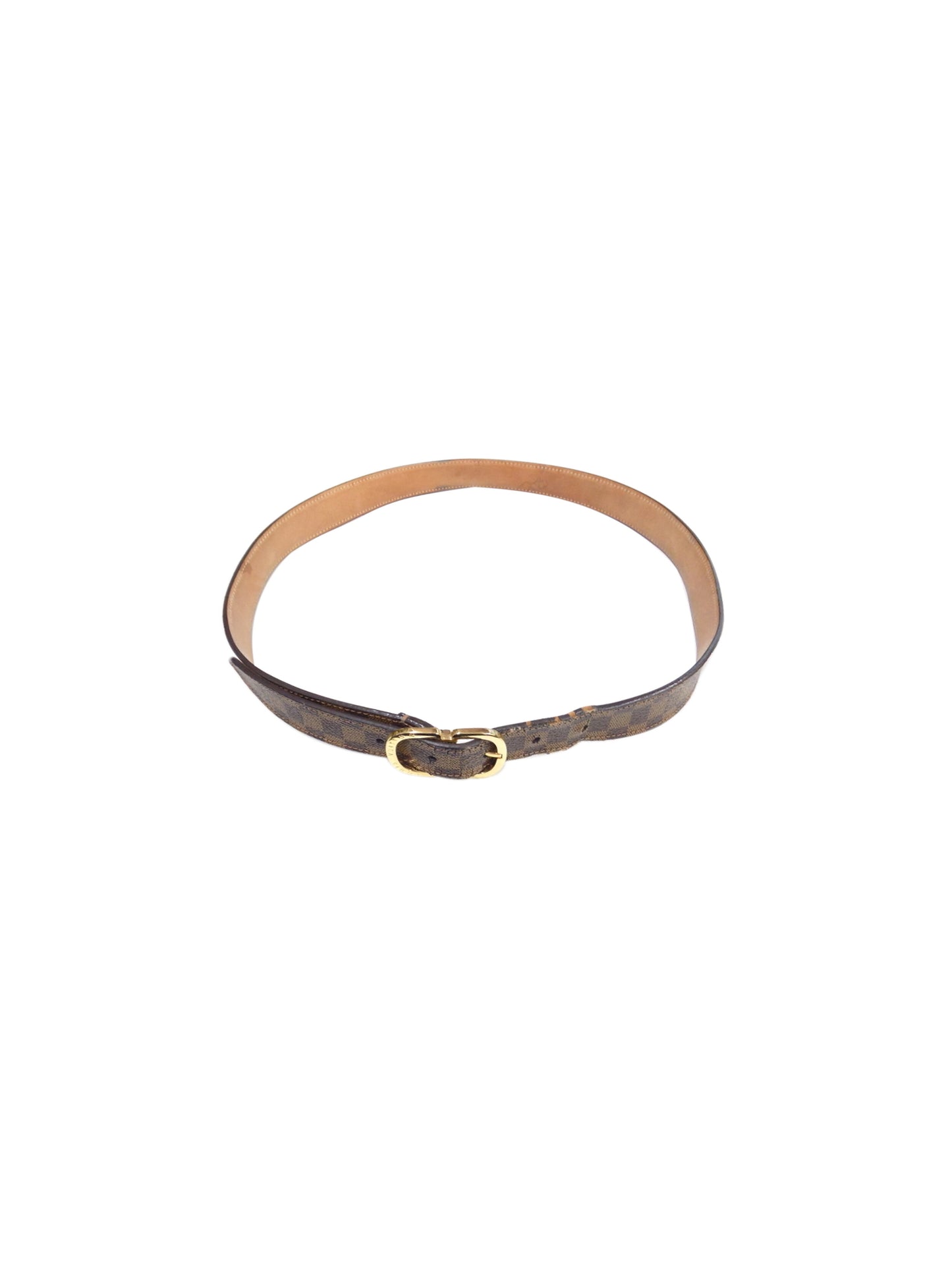 Louis Vuitton 2000s Brown Square Belt