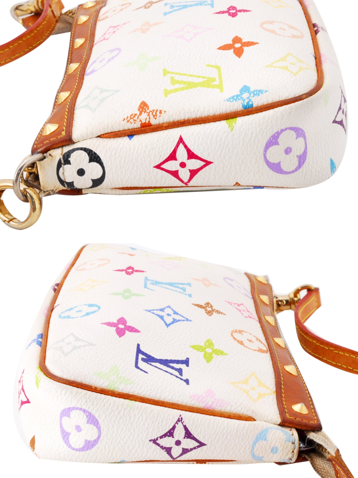 Louis Vuitton 2003 Murakami Pochette White Crossbody