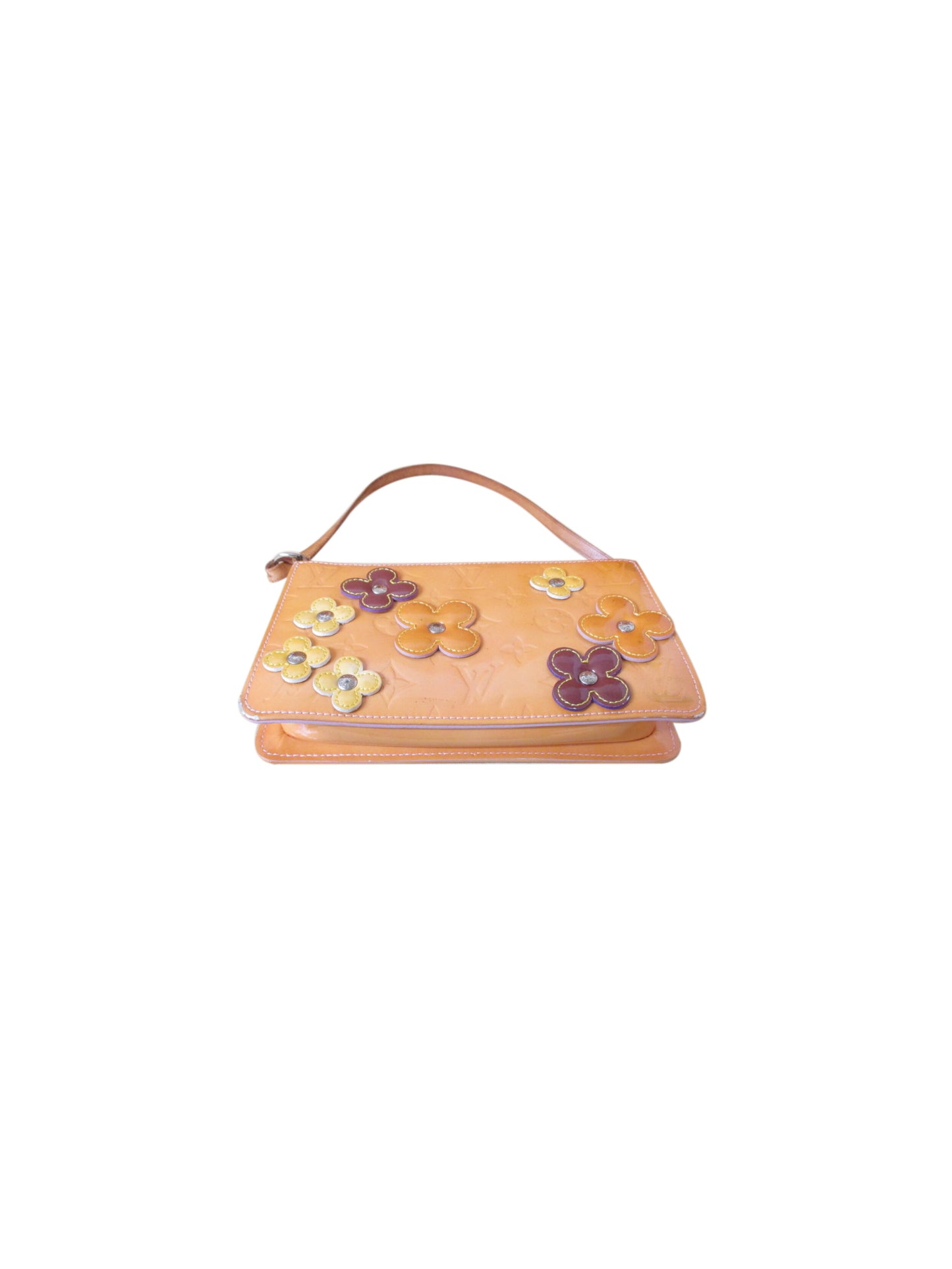 Louis Vuitton 2000s Orange Lexington Fleurs Pochette