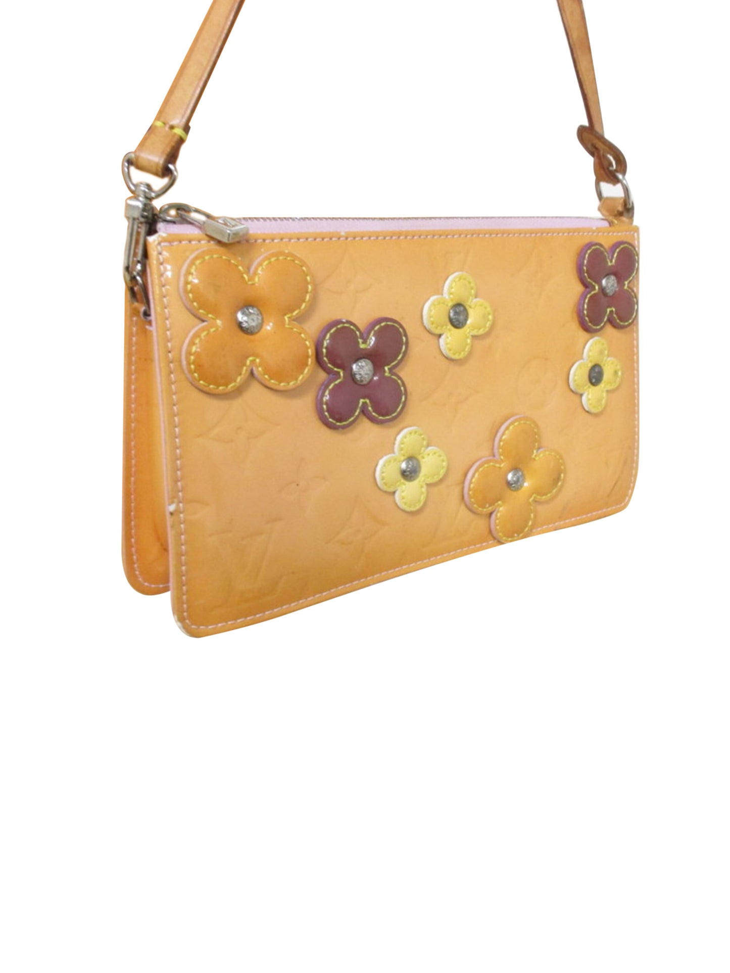 Louis Vuitton 2000s Orange Lexington Fleurs Pochette