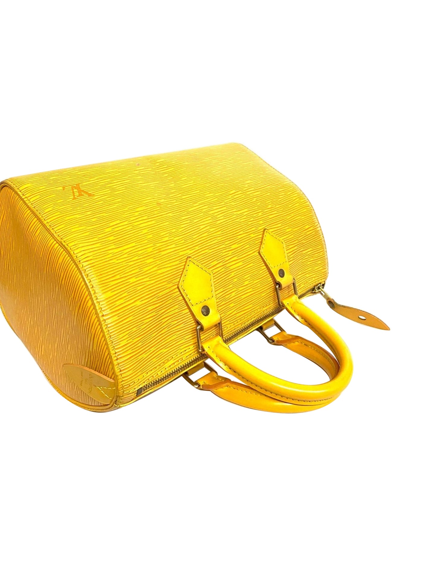Louis Vuitton 2000s Small Speedy Yellow 25 Epi Leather Bag