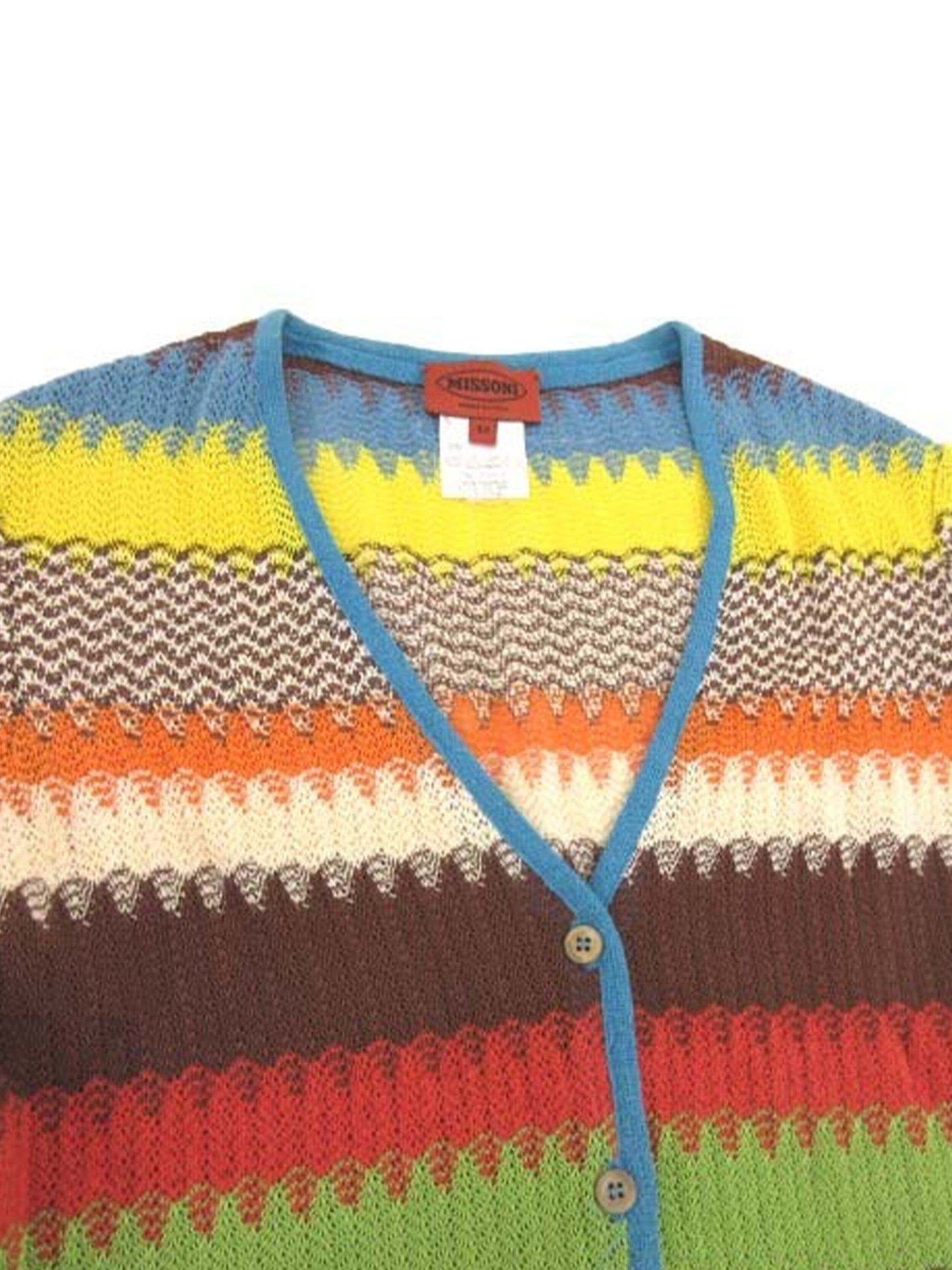 Missoni 2000s Striped Multicolor Mohair Cardigan