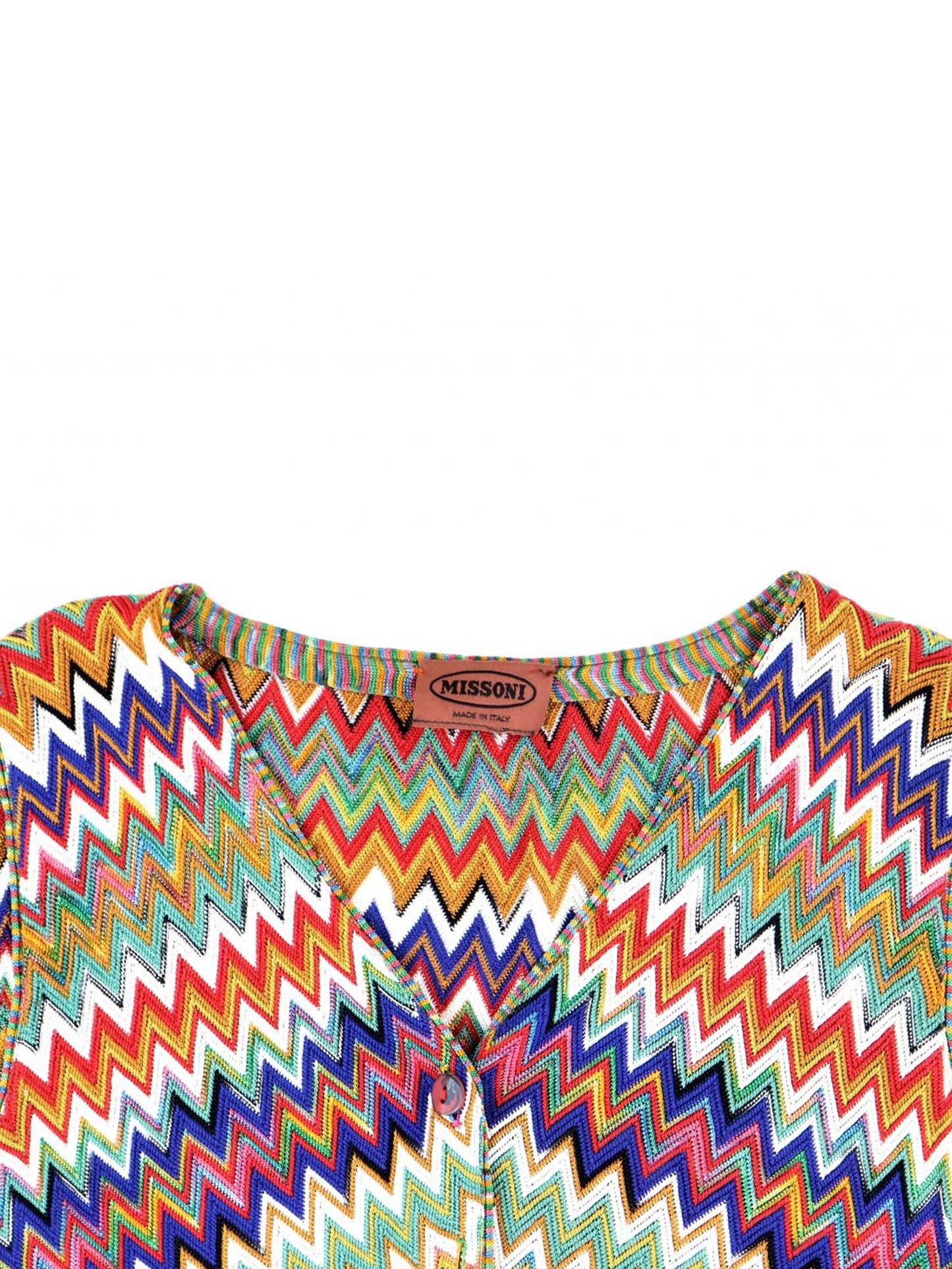 Missoni 2000s Rainbow Pattern Knit Vest