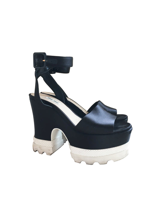 Miu Miu Black Platform Heels