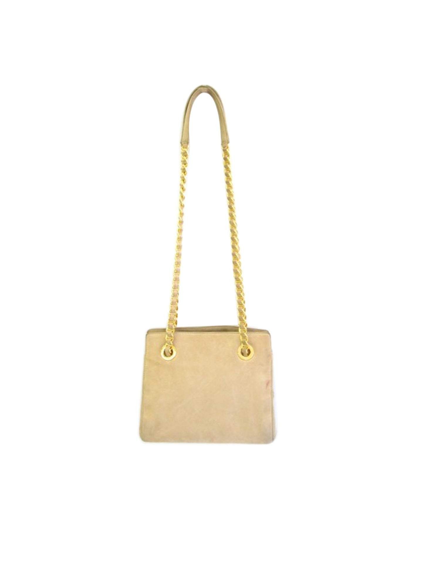 Prada 2000s Beige Suede Small Shoulder Bag