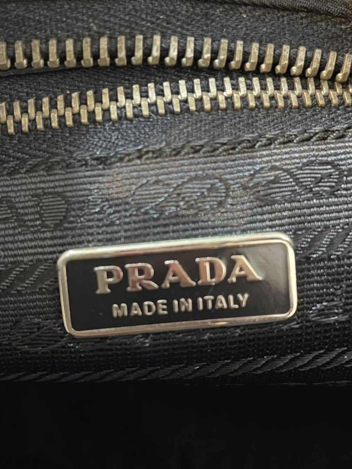 Prada 2000s Black Tessuto Thick Strap Hand Bag