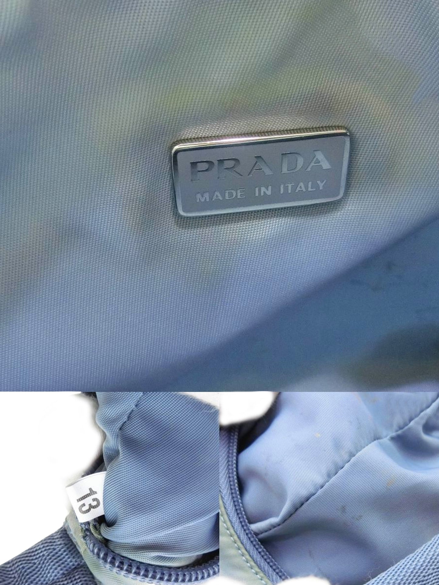 Prada 2000s Light Blue Tessuto Handbag