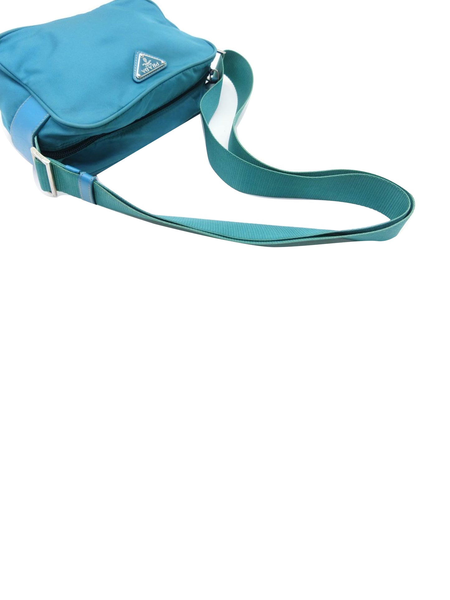 Prada 2000s Rare Blue Nylon Crossbody Bag