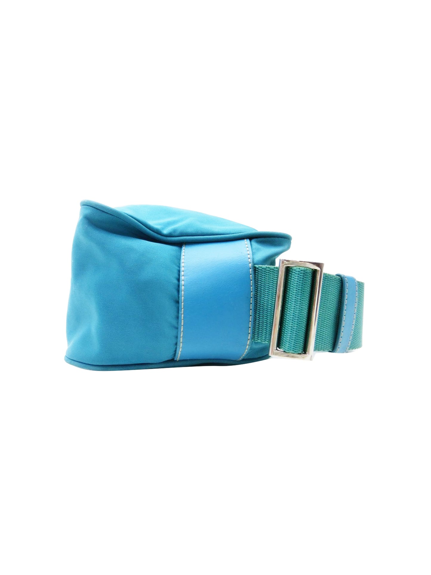 Prada 2000s Rare Blue Nylon Crossbody Bag