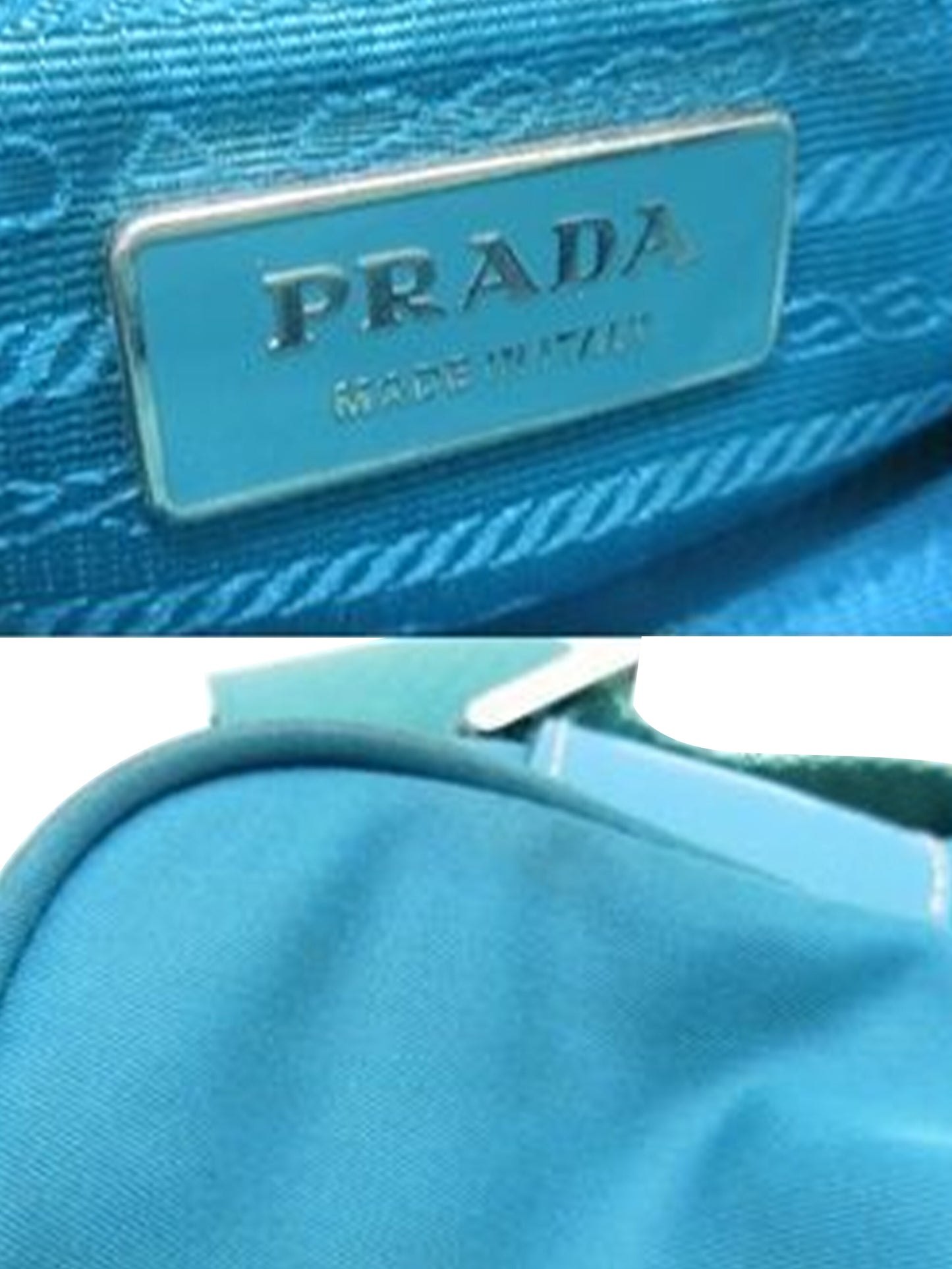 Prada 2000s Rare Blue Nylon Crossbody Bag