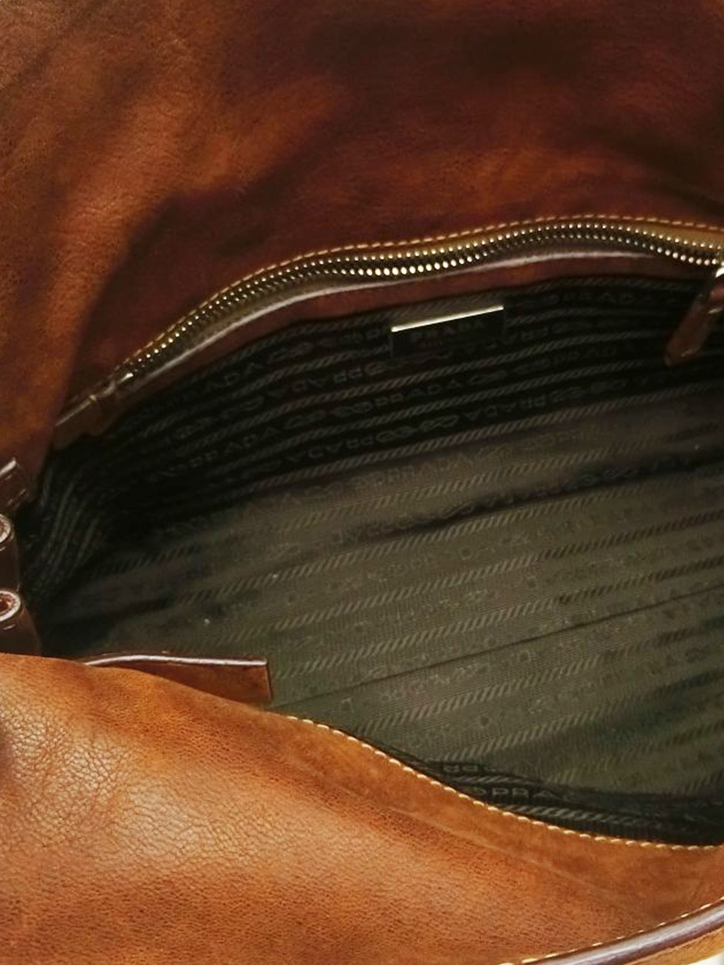 Prada Tanned Rare Leather Clasp Bag