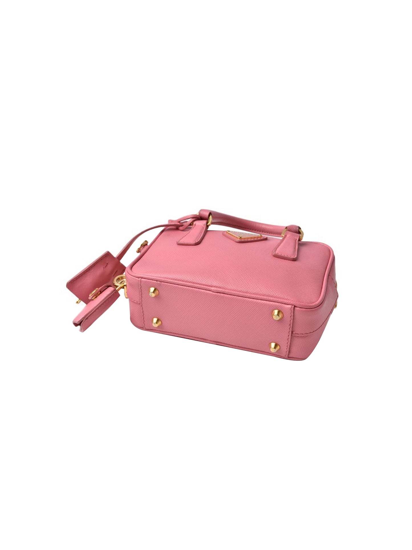 Prada 2010s Saffiano Small Pink Leather Shoulder Bag