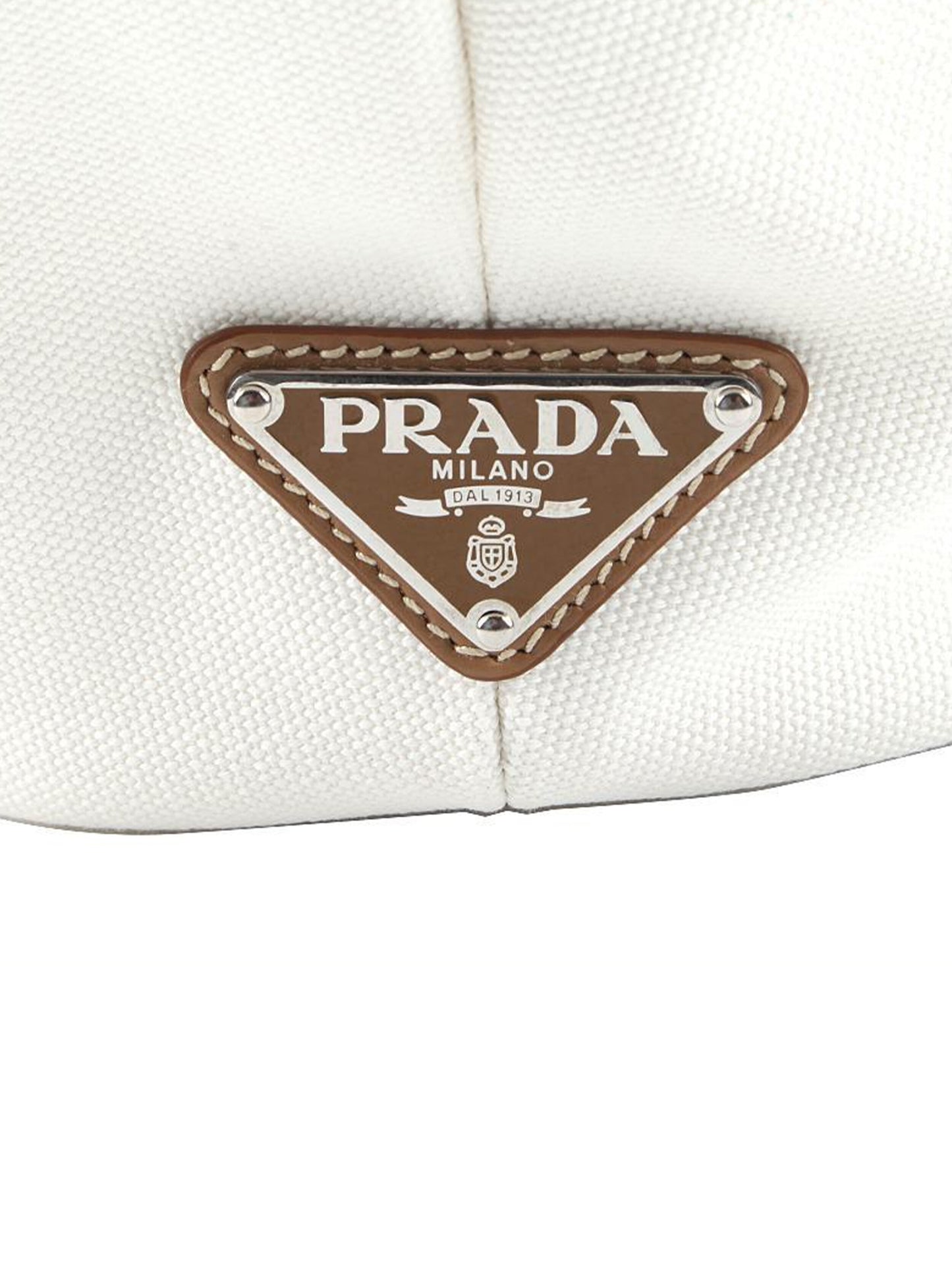 Prada 2010s White Rare Rounded Denim Tote